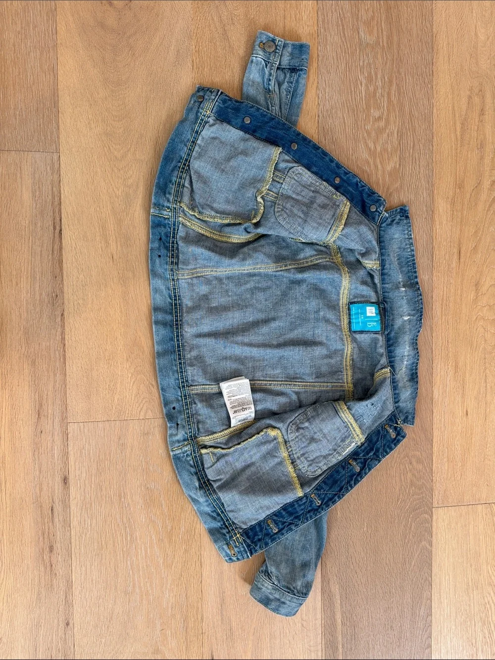 GAP Light Blue Denim Jacket with Emoji Patch